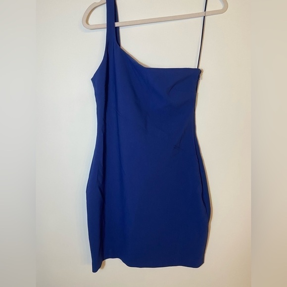 Likely Blue one shoulder bodycon mini dress size US 6 - Picture 2 of 7